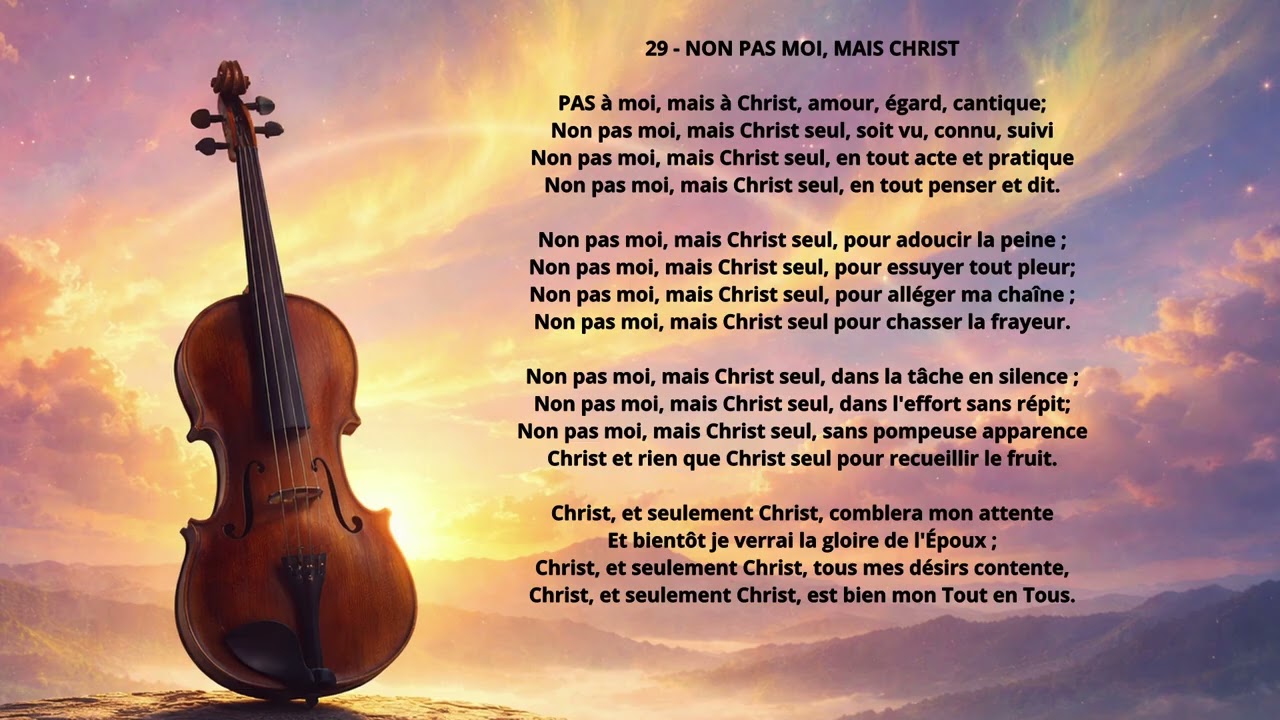POÉMES 🎵 - 29 NON PAS MOI, MAIS CHRIST (remix 3)