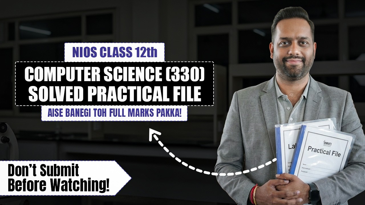 NIOS Computer Science Practical File Class 12 March 2026 | Computer Science Practical File 330