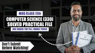 NIOS Computer Science Practical File Class 12 March 2026 | Computer Science Practical File 330