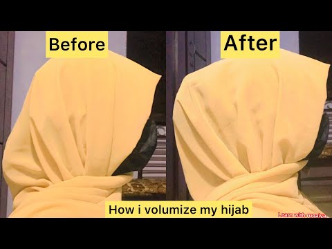 How to volumize hijab | hijab cap/bun to get volume | under hijab tutorial