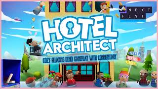 Hotel Architect: Cozy Relaxing Demo Gameplay with Commentary 🏨