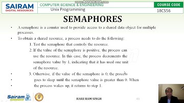 Lecture Video1_ 18CS56_ Module4_ Semaphore_ Hare Ram Singh