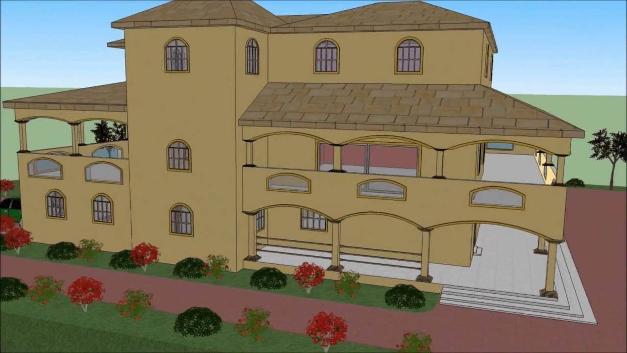 Sketchup Pro 8 Luxurious Mansion HD YouTube