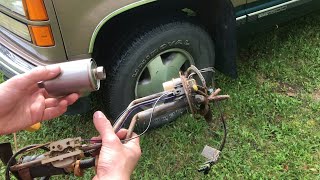 installing FUEL PUMP gmc chevy truck  (19881995 c/k 1500 2500 3500 4.3 5.0 7.4l) 89 90 91 92 93 94