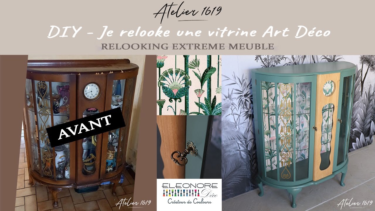 RELOOKING EXTREME MEUBLE BOIS - la vitrine anglaise style Art Déco