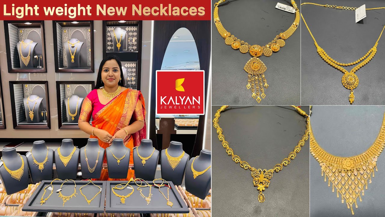 Very Light weight😳😲beautiful New 22KT Gold necklace collections from Kalyan Jewellers 🔥