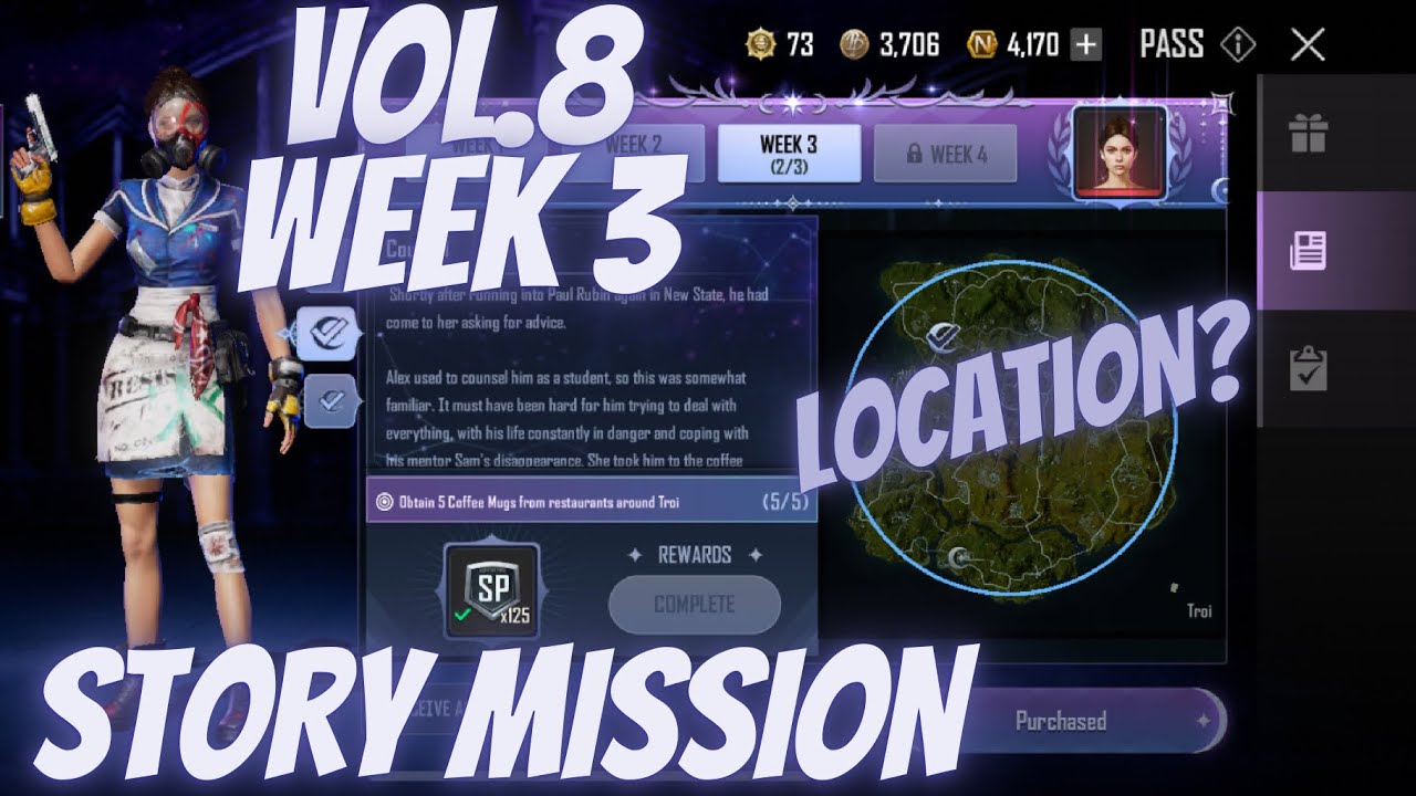NEW STATE MOBILE VOL.8 WEEK 3 STORY MISSION LOCATIONS 