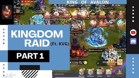 KVG IN ACTION | KINGDOM RAID | KING OF AVALON | (PART 1/2) | #kingofavalon #koa #fabetagaming