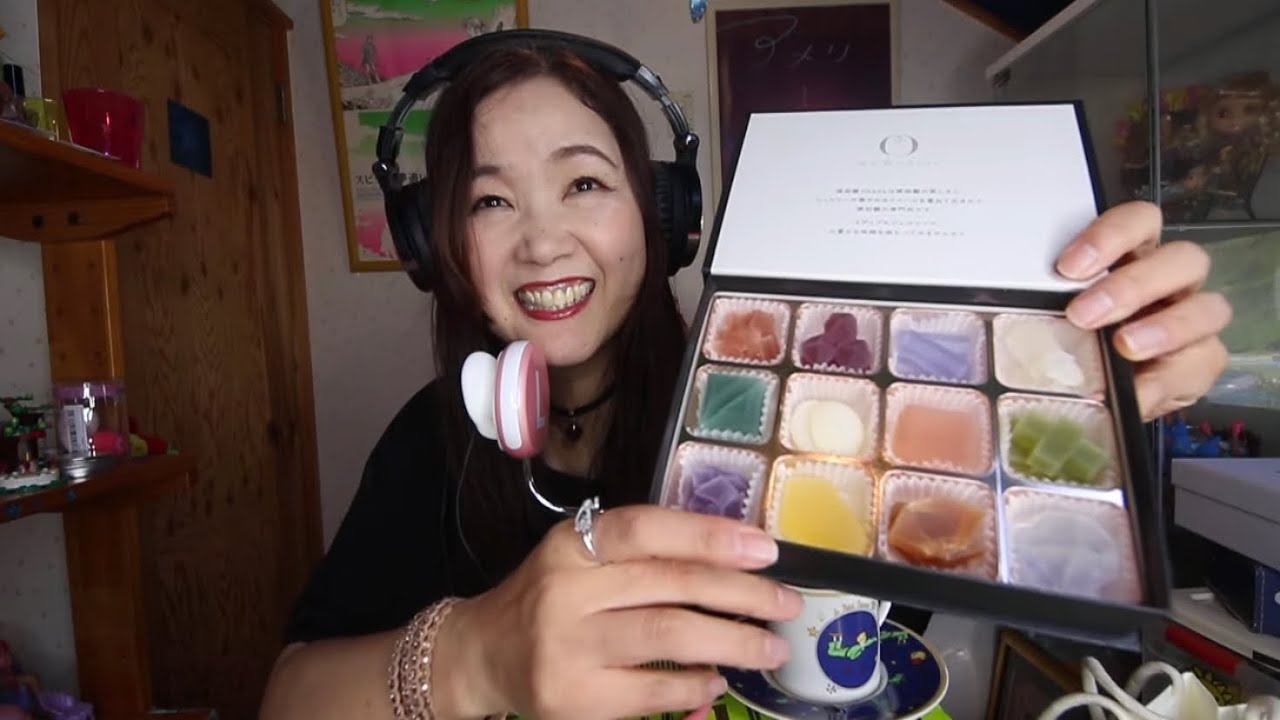 SUB/ASMR💎Juwelry Kohakutou Candy Eating Sounds 食べられる宝石💎琥珀糖Okadaのビジュコレクションいただきます