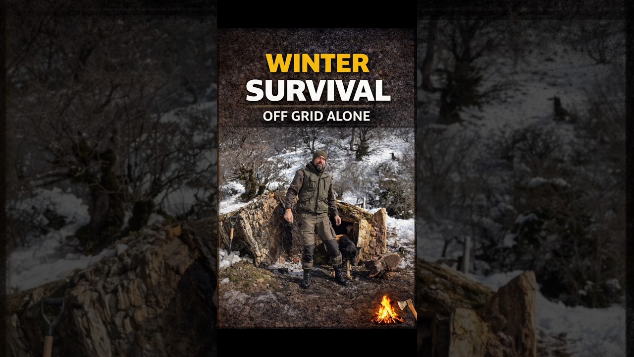 Man Builds a Secret Winter Shelter ❄️ | Off-Grid Survival Alone