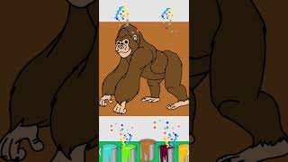 Coloring Gorilla for Kids and Toddlers ll