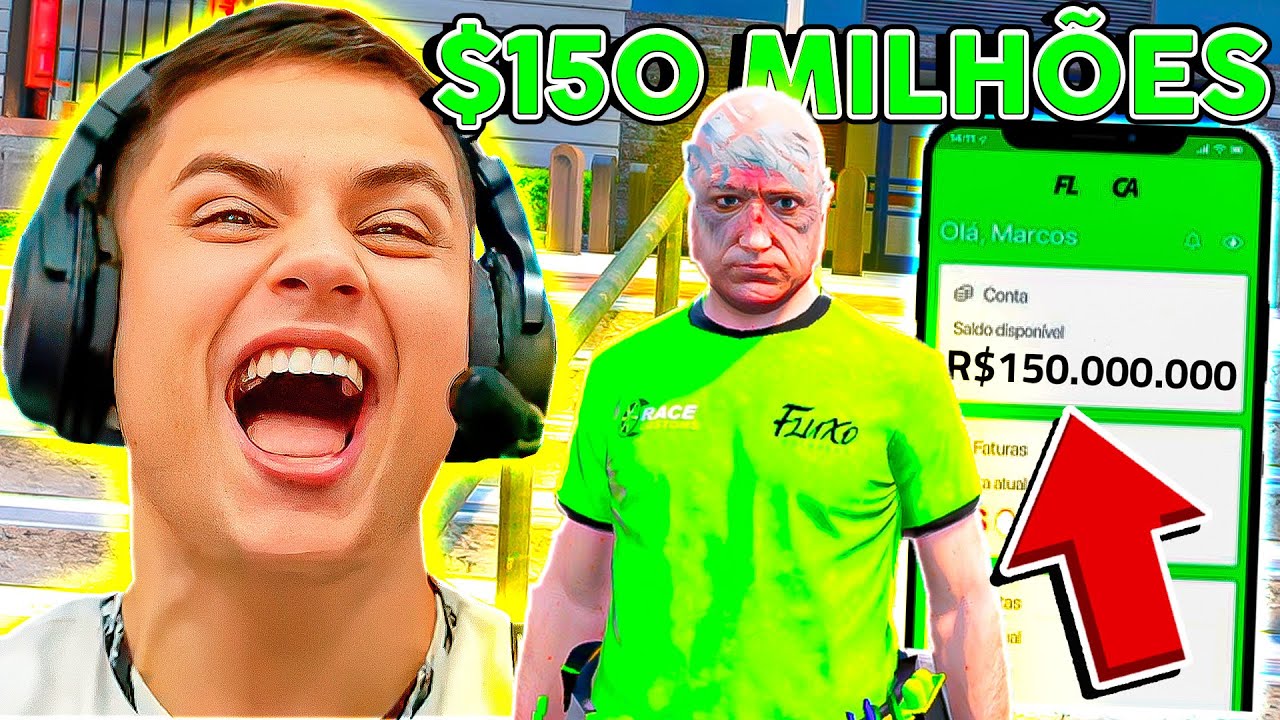 GANHEI $150 MILHÕES no GTA RP 😱 (Paulinho o LOKO)