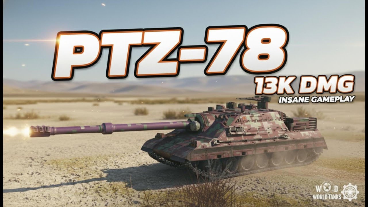 PTZ-78 13K DMG & 2 kills | Steppes -  Standard Battle | Replay ID : __DikobraZ__