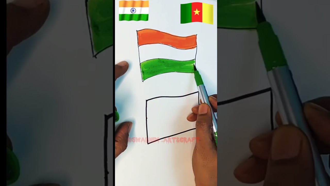 India 🇮🇳 vs Cameroon 🇨🇲 flag 