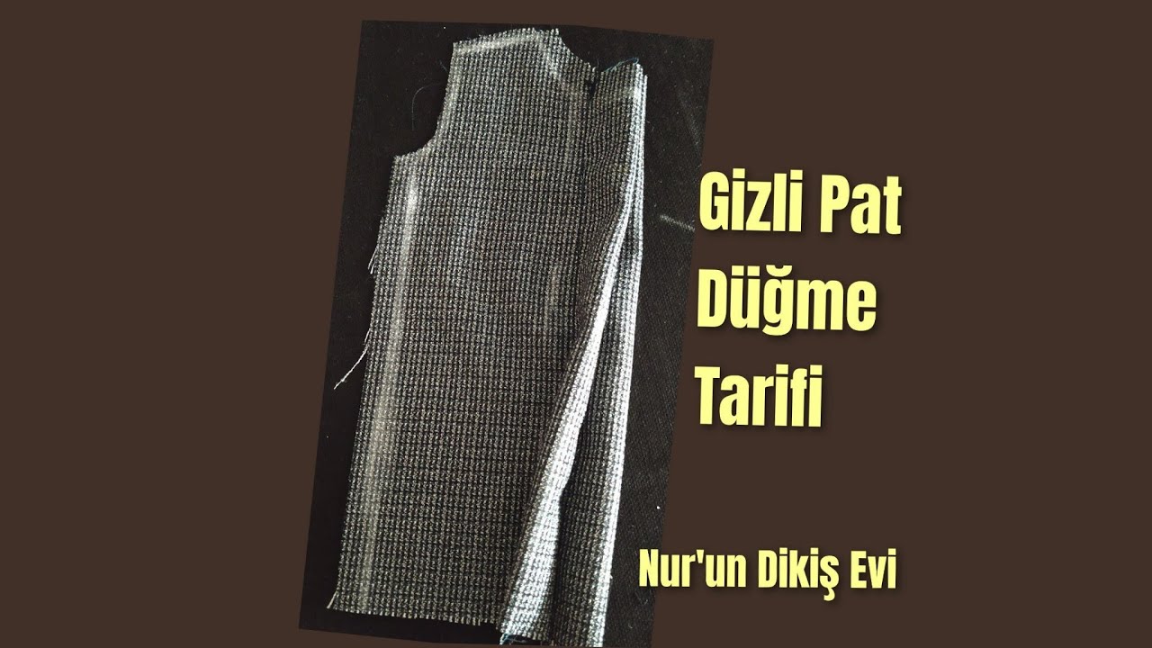 Gömlekte Gizli Pat Düğme Yeri Tarifi#dikiş #sewing #diy
