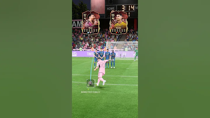 FC 24 - Messi vs Ronaldo Freekick Challenge #shorts #eafc24 #freekick #football