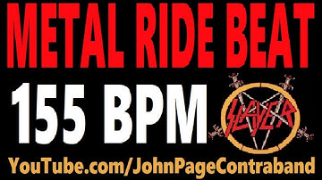 Metal Ride Beat 155 bpm Slayer Style Drums Only Track Loop