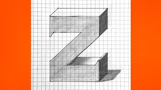 3D drawing || How to draw the letter Z 3D || Pencil drawing for beginners
