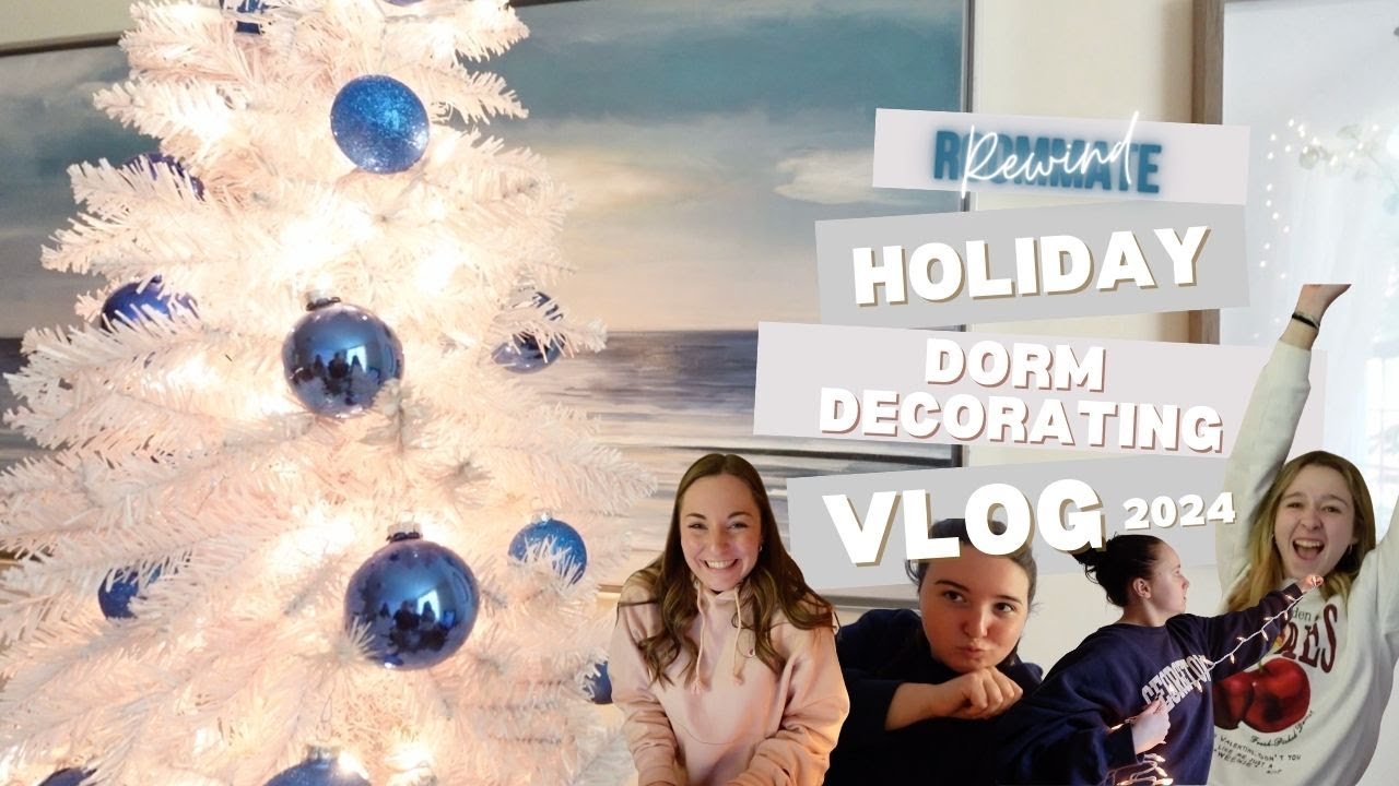HOLIDAY DORM DECORATING VLOG!!!!