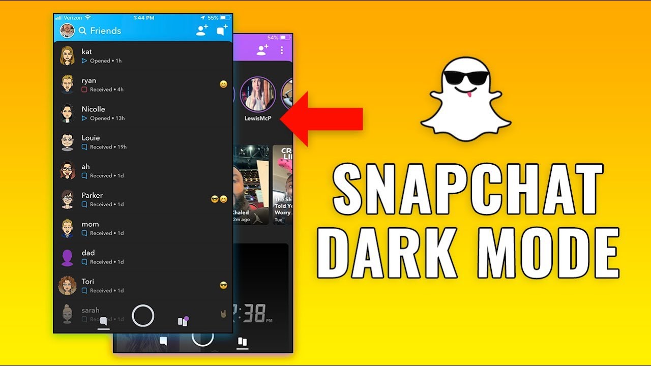 snapchat dark mode youtube