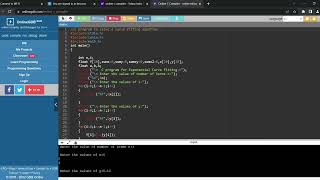 Curve fitting using C