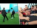 Matt Le Tissier v Sean Delaney | Penalty, volleys, free kick & crossbar challenge | Soccer AM Pro Am