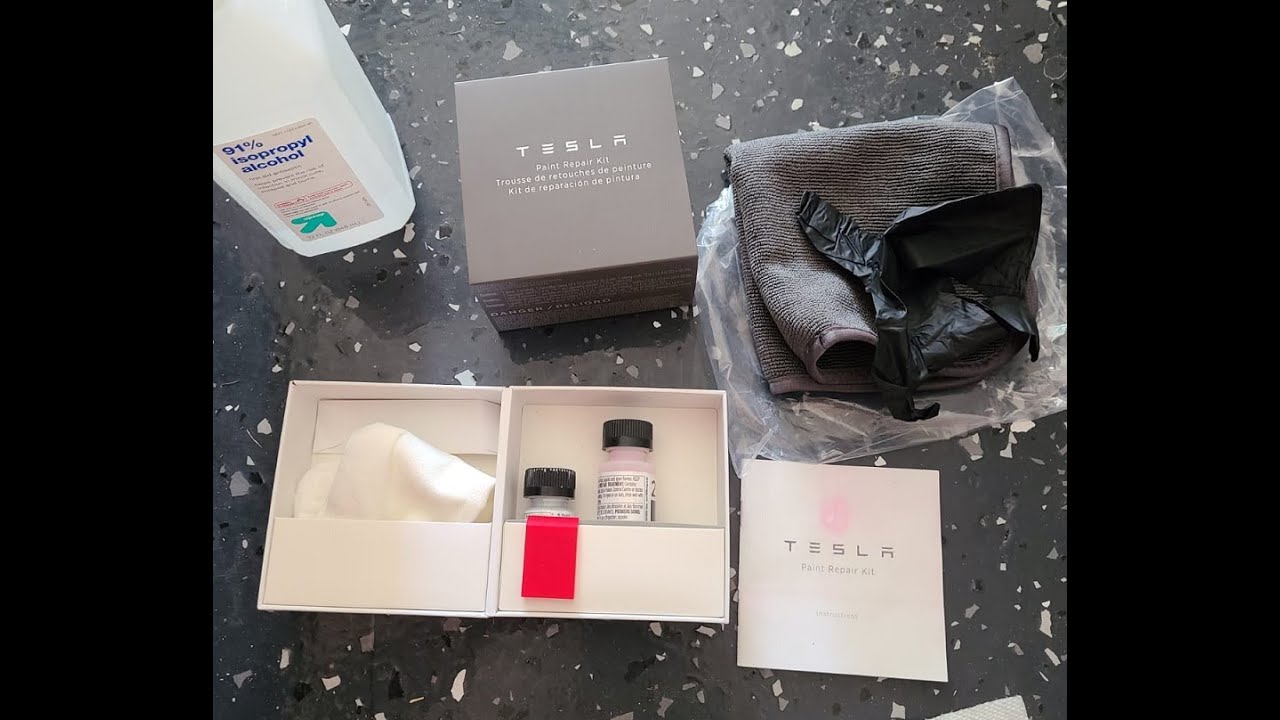 Tesla paint repair kit review. Pearl White YouTube