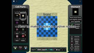 How to make a apex in evolve roblox (outdated)