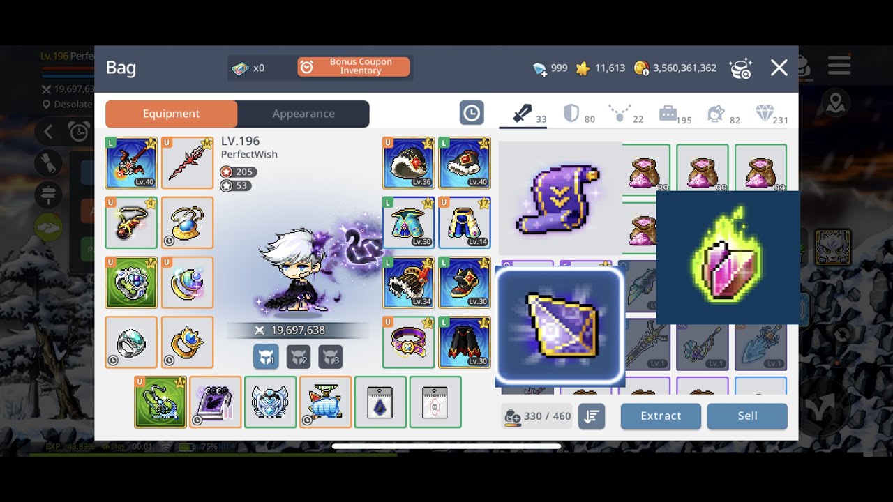 Maplestory M Exalt Reduction Scroll, Exalt Stone + Rebirth Flame