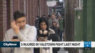 3 injured in Yaletown fight