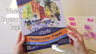 Ucreate Watercolor Paper 9 X 12, 90 Lb White Paper, Demo And Review