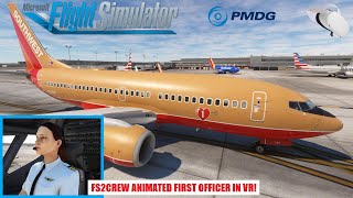 MSFS PMDG 737 with FS2CREW ANIMATED FO in VR Live!! | ** Across Texas on a BUSY VATSIM Event! **