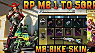 BGMI ROYAL PASS M8 | 1TO 50RP REWARDS | ALL SKIN REVEAL |M8 BIKE SKIN |OBU SKIN |SCRAL SKIN(BGMI) screenshot 5