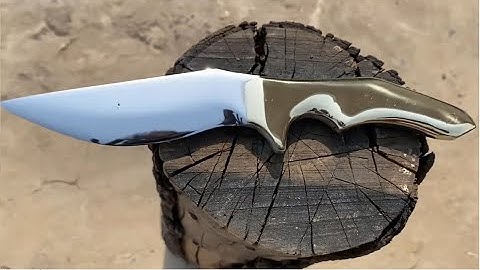 Turning a Rusty BEARING into Shiny but Razor Sharp COMBAT KNIFE