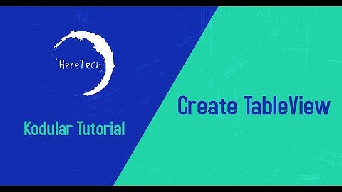 Creating Table in Kodular Part2