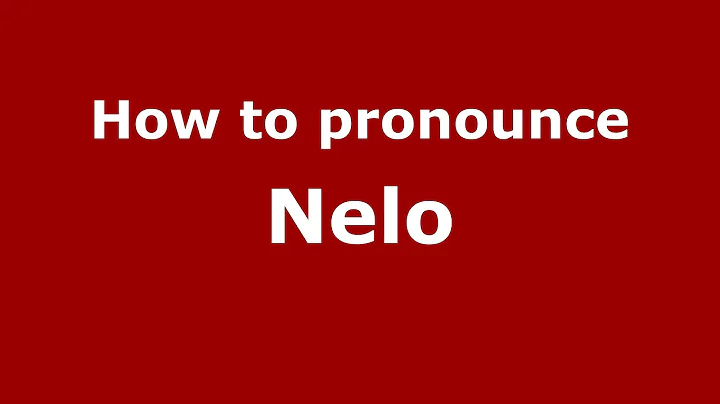 How to pronounce Nelo (Italian/Italy) - PronounceNames.com