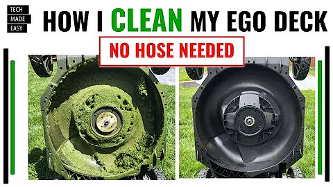 How I clean my EGO Mower Deck NO HOSE NEEDED