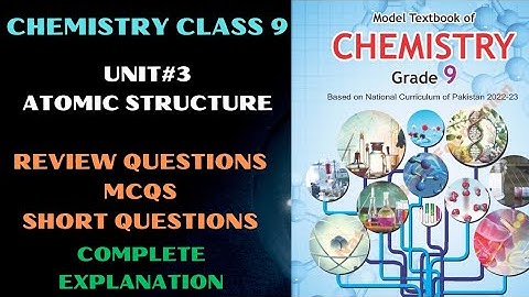 Chemistry Class 9 Chapter 3 Complete Exercise 2025 | National Book Foundation | Federal Board