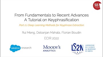 Part 2.1 Deep Learning Methods for Keyphrase Extraction