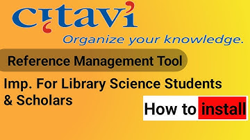 Citavi|| Reference management and knowledge organization installation
