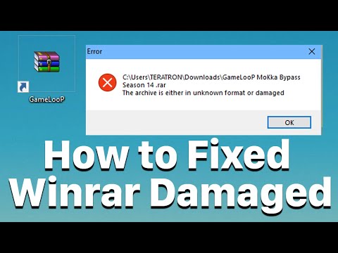 How to Fix the Archive is Either in Unknown Format or Damaged Error Solution winrar