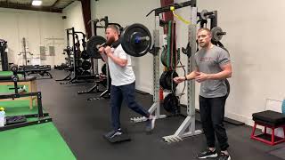 Safety Bar/Transformer Bar Front Foot Elevated Reverse Lunge