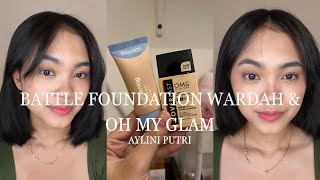 BATTLE FOUNDATION LOKAL MURAH : WARDAH FRESH BB TINT VS OMG FOUNDATION | Aylini Putri
