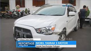 Melamun, Mobil Tabrak 3 Motor