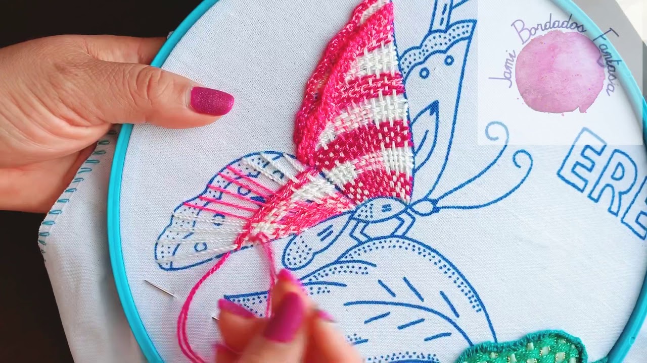 5. Bordado Fantasía Mariposa 2 / Hand Embroidery Butterfly / Fantasy Stitch