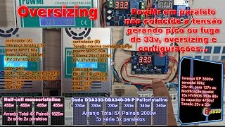 PowMr em paralelo não coincide a tensão gerando pico ou fuga de 33v, oversizing e configurações...