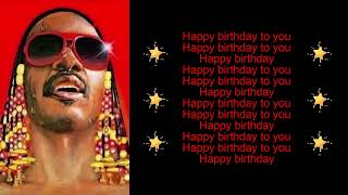 Happy Birthday - Stevie Wonder (Lyrics)