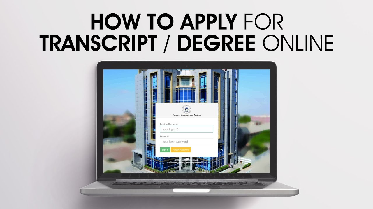 How to Apply for Transcript / Degree Online