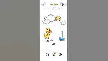 Brain out 🧠 level -123, Help the duck drink water 💦🐤