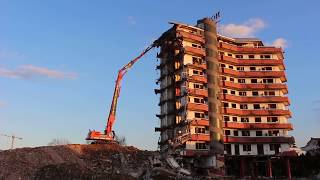 Fiat-Allis FE45 High Reach Demolition - Hotel Mondial demolition, ITALY